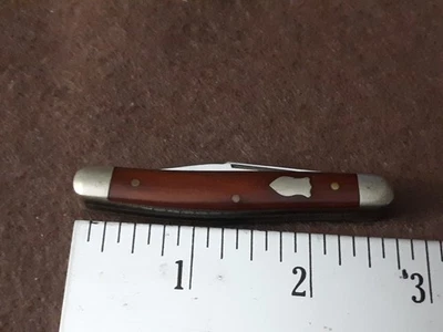 Faca de bolso vintage Schrade-Walden Kon-Kav 805 3 lâminas cabo de madeira  - Imagem 1 de 4