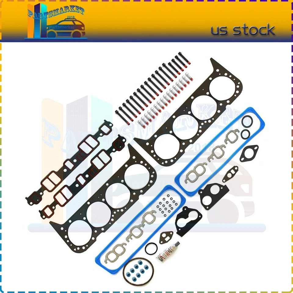 Fits Chevrolet C2500 Suburban 1992-1995 5.7L Head Gasket Set Bolts Kit - Image 1 of 4