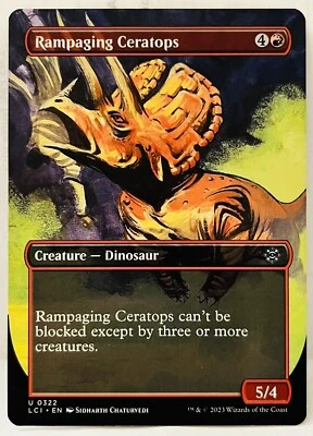 Rampaging Ceratops (Borderless) #322 [The Lost Caverns of Ixalan]- Regular-NM - Image 1 of 2