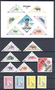 ENGLAND LOCAL ST. = LUNDY = 1961/62 -EUROPA - 11 St. + 1 Bl. ** @1 - Picture 1 of 1