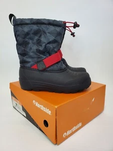 Northside Frosty Polar Fell gefütterte Schneestiefel 3M Thinsulate Kinder Gr. 2 schwarz/char - Bild 1 von 4