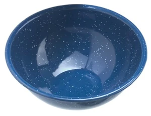 GSI Outdoors Enamelware Graniteware 6” Blue Bowl - Picture 1 of 1