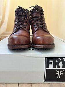 Frye Arkansas Prison Boot Mens 11.5 Cognac. Original Price $548 With Box