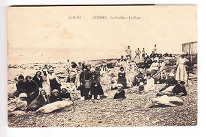 CPA COMMES 14 - LE BOUFFEY LA PLAGE FEMMES PECHEURS DE CREVETTE VERS 1910 ~B08 - Imagen 1 de 2