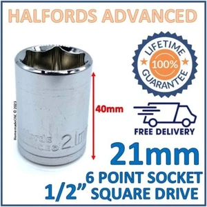 Toma de 6 puntos de accionamiento cuadrado Halfords Advanced 21 mm 1/2" - nuevo - garantía de por vida - Imagen 1 de 7
