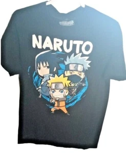 NARUTO SHIPPUDEN PRINT SHORT SLEEVE COTTON CREWNECK T-SHIRT BOYS MEDIUM - Picture 1 of 5