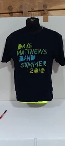 Dave Matthews Band Tour T Shirt Size L Blue Summer 2010 Cities Concert Dates - Picture 1 of 8