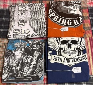 Biker Week Set of 4 Men’s T-shirts, size L (Lot #2) - Picture 1 of 9