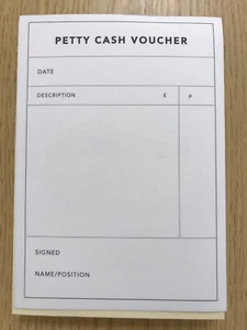 A6 (105 X 148MM) Petty Cash Voucher Pads. 50 X 3 PART SETS Per Pad  - Picture 1 of 4