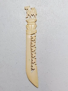 Antique Bone Camals On Parade Letter Opener - Picture 1 of 4