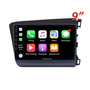 9" Wireless CarPlay Android Auto Nakamichi BT For Honda Civic 2012-2015 Sedan - Picture 1 of 3