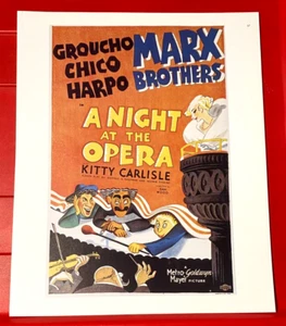 A Night At The Opera Marx Brothers Movie/Film Poster Art PICTURE/PRINT 12"x 9.5" - Imagen 1 de 3