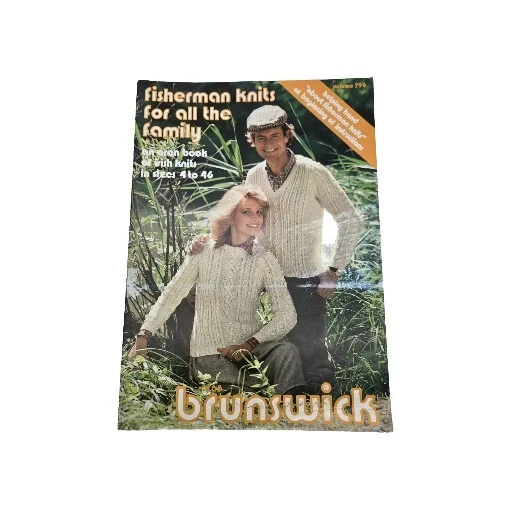 1989 Aran Irish Fisherman Knits for All the Family Pattern Magazine Brunswick - Image 1 of 4