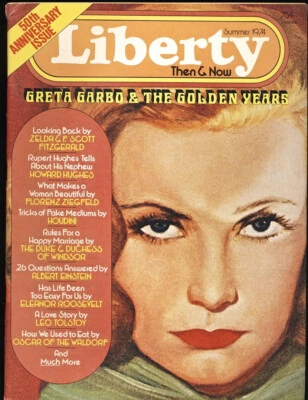 1974 LIBERTY Then And Now GRETA GARBO "Unknown Chapter In Her Life" MICKEY MOUSE - Image 1 of 2
