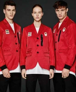 Abrigo deportivo de primavera olímpico canadiense para hombre GRANDE NUEVO Bahía de Hudson HBC NUEVO - Imagen 1 de 4