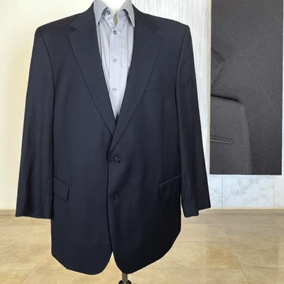 Chaqueta Blazer Joseph A Bank Para Hombre 48L Azul Marino Oscuro Ventana Lana Foto 1 de 4