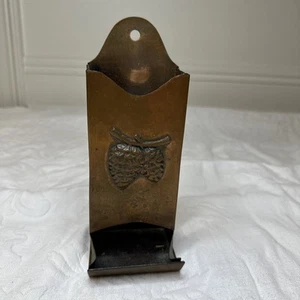 Vtg Solid Copper Metal Match Box Holder Wall USA Farmhouse Decor Cabin Pine Cone - Picture 1 of 7