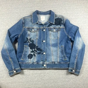 LuLaRoe bestickte Denim Jeansjacke Damen Gr. 2XL XXL Boho Landhaus Festival - Bild 1 von 11