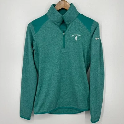 Пуловер женский Nike Golf Spanish Bay толстовка размер S зеленый пуловер на молнии 1/4 - Изображение 1 из 4