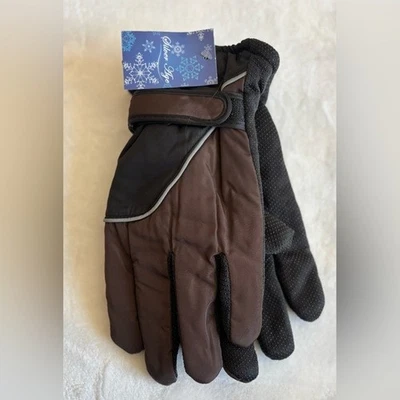 Nuevos guantes para hombre de la Edad de Plata guantes negros y marrones invierno polar OS Foto 1 de 4