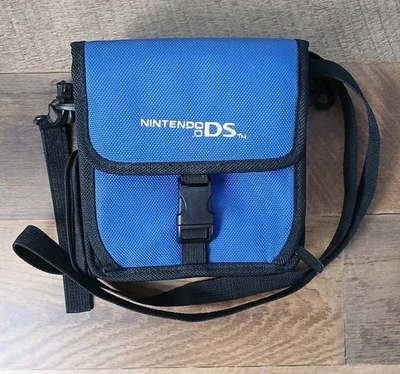 Nintendo DS Blue Travel Case Pouch Carrying Bag With Strap - OEM - Image 1 of 4
