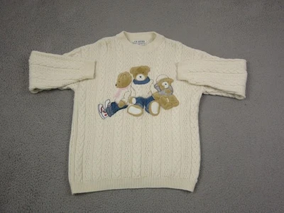 Suéter Vintage Together Mujer Grande Lana Crema Tejido con Cable Oso de Peluche Damas Foto 1 de 4