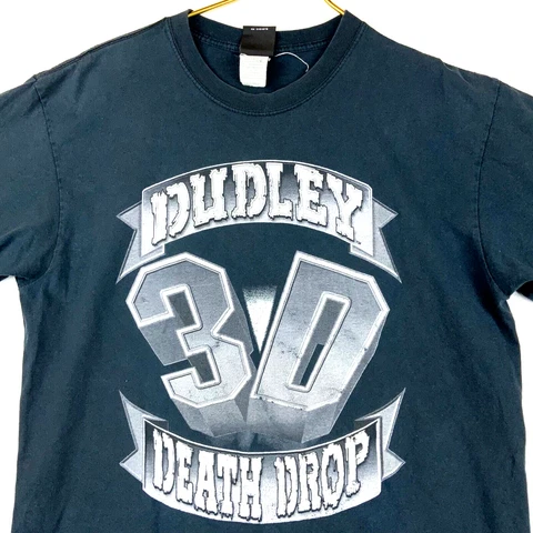 Vintage Dudley Boyz Team 3d Death Drop T-shirt Size XL Black Wwf Double Sided Cover
