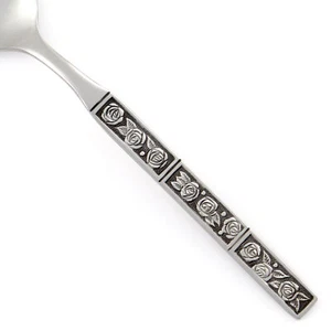 Stanley Roberts DORETTE Stainless Roses Black Accent Silverware CHOICE Flatware - Picture 1 of 8