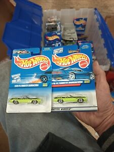 Hot Wheels 1970 Plymouth Barracuda Green Collector #523 Variation Package.