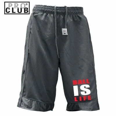 PANTALONES CORTOS DE MALLA DE BALONCESTO DE PESO PESADO DIVERTIDOS CON ESTAMPADO BALL IS LIFE PARA HOMBRE PROCLUB Foto 1 de 4