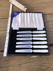 Viners Of Sheffield  Mother Of Pearl Knife Set Euc In Case Made In England