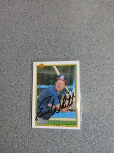 Ernie Whitt Signed In Person 1990 Bowman B Braves Card - Picture 1 of 1