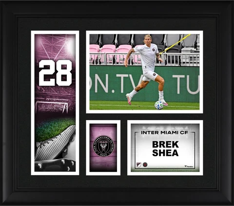 Brek Shea Inter Miami CF Framed 15" x 17" Player Core Collage Cover