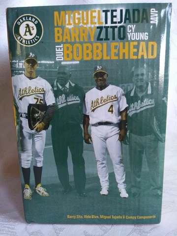 Oakland A's Miguel Tejada and Barry Zito Duel Bobblehead With Box 2017 SGA NEW Cover