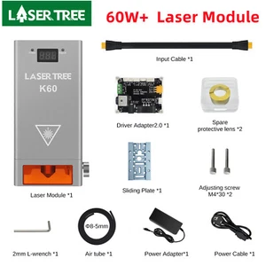 Actualización 60W LASER TREE K60 Cabezal Módulo Láser para Grabado Láser Corte Hágalo Usted Mismo - Imagen 1 de 15