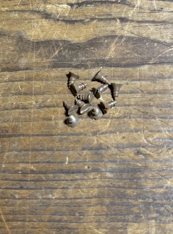 Wood Screws Flat Head Slotted # 3 X 1/4” Steel Rusty American Made Old Store Cover