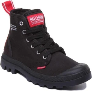 Tenis Palladium Pampa Hi Dare Mokeskine con cordones para hombre en negro EE. UU. 6-13 - Imagen 1 de 6