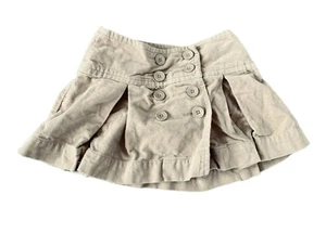 Gap Girls Skirt Corduroy Beige Brown Pleated, Size 6 - Picture 1 of 5