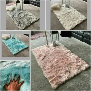 Großer Flauschiger Kunst Lammfell Teppich 2 Ton Super Weich Hochflor Teppich Matte Home Deco - Bild 1 von 29