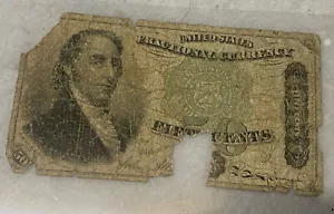 USA Fractional Currency 50 Cent 1869-1875 Note - Picture 1 of 2