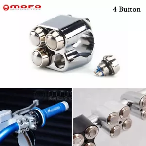 Four Button Handlebar Switches Momentary Hand Control For Honda VTX1300 7/8 inch - Picture 1 of 11