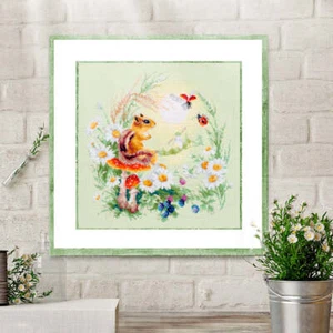 Zaubernadel gezählt Kreuzstich Set Wiesengeschichten. Chipmunk 510-353 - Bild 1 von 10