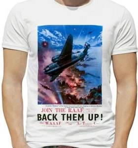 Camiseta de Propaganda de la Real Fuerza Aérea Australiana "¡RESPALDA!", Camisa RAAF Segunda Guerra Mundial" - Imagen 1 de 6