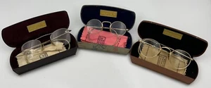 3 Anteojos Ópticos Waldert CO Antiguos De Colección Marcos Color Dorado y Plateado - Imagen 1 de 22