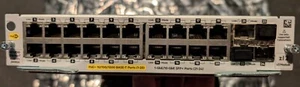 J9990A HPE Aruba 20-Port 10/100/1000 PoE+ 4P 10Gbe SFP+ V3 zI2 Switch Module - Picture 1 of 2