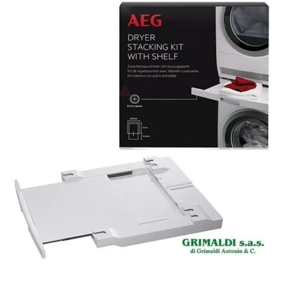 AEG KIT DI SOVRAPPOSIZIONE PER LAVATRICE E ASCIUGATRICE CON RIPIANO ESTRAIBILE