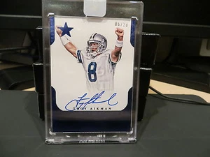 Panini Flawless Blue Victors On Card Autograph Cowboys Troy Aikman 06/20 2015 - Picture 1 of 5