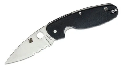 Cuchillo Plegable Spyderco Énfasis 3.61" Hoja Satinada Negro Mangos G10 (C245GPS) Foto 1 de 2