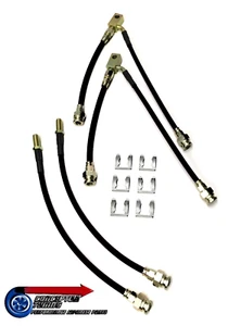 Freno trenzado de acero inoxidable 6 líneas NEGRO - para R32 GTR Skyline (sin especificaciones V) RB26DETT - Imagen 1 de 1