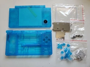 Housing Shell for Nintendo DSi System Shell Screen lens Replacement clear blue - Picture 1 of 1